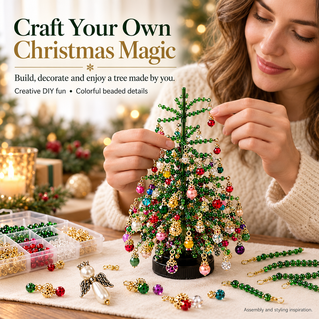 Zovarivo-DIY Beaded Christmas Tree Craft Kit-YJ8628