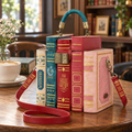 Zovarivo-Vintage Book-Stack Crossbody Handbag-JD9012