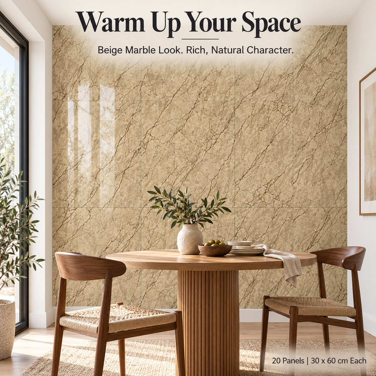 Zovarivo-20-Pack Marble-Effect Peel-and-Stick Wall Panels-CST0