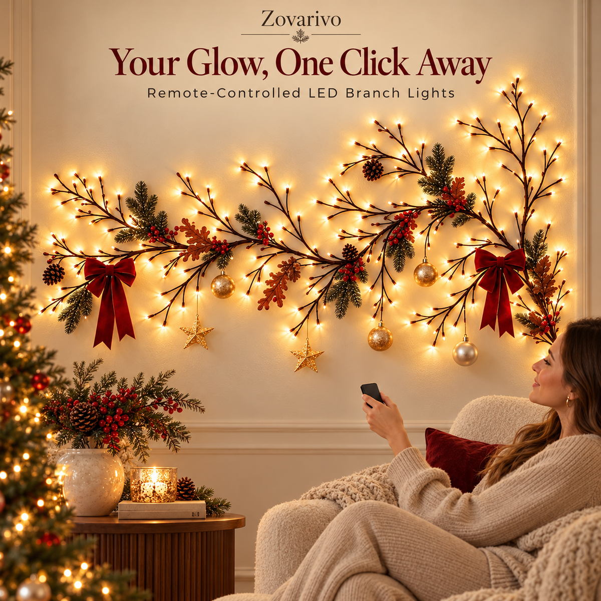 Zovarivo-Remote-Control LED Branch Decoration Lights-UI4392