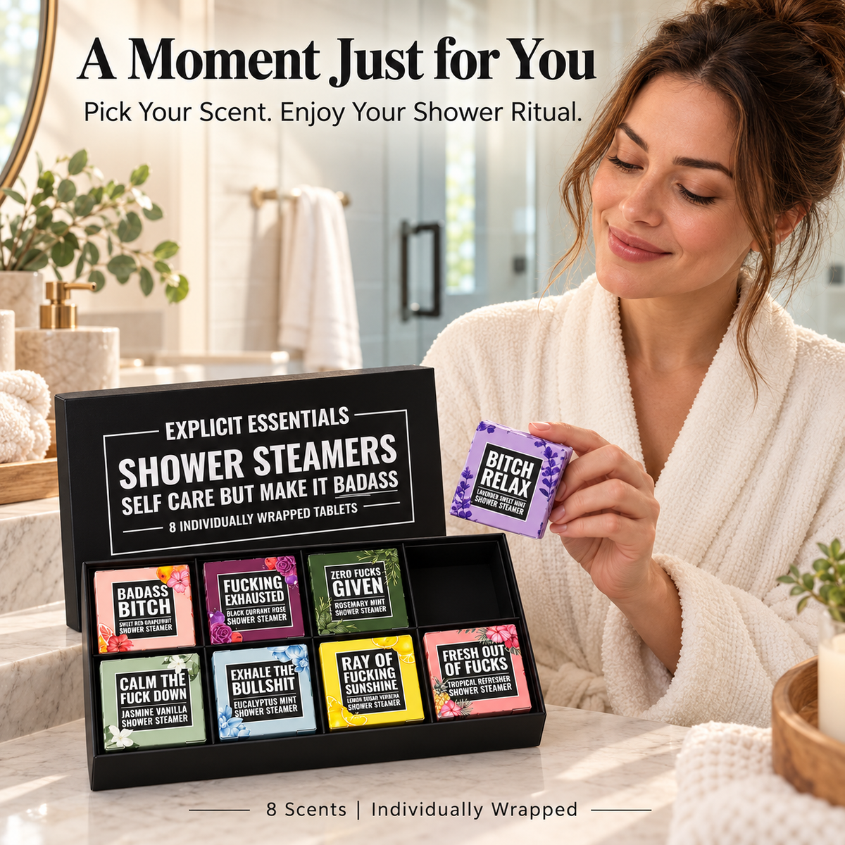 Zovarivo-8-Scent Shower Steamer Gift Set-JD7292