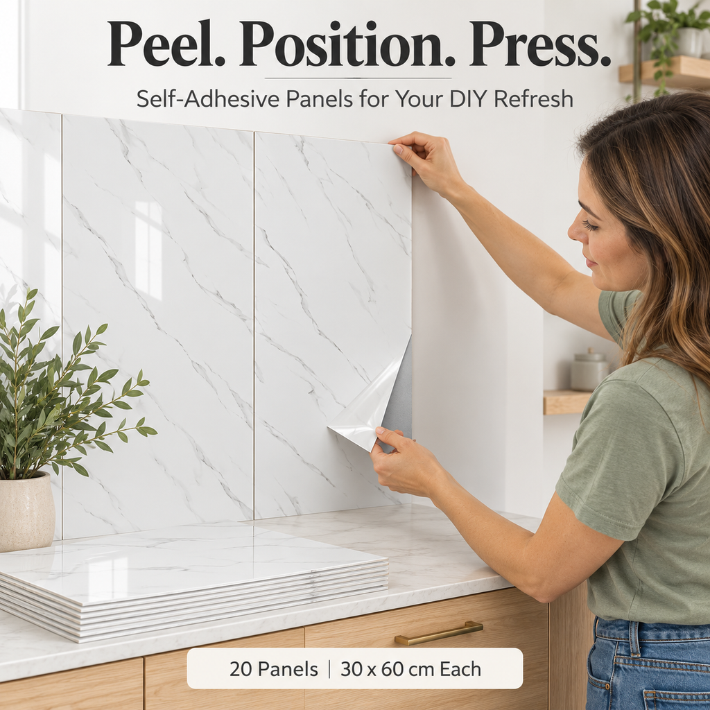 Zovarivo-20-Pack Marble-Effect Peel-and-Stick Wall Panels-CST0