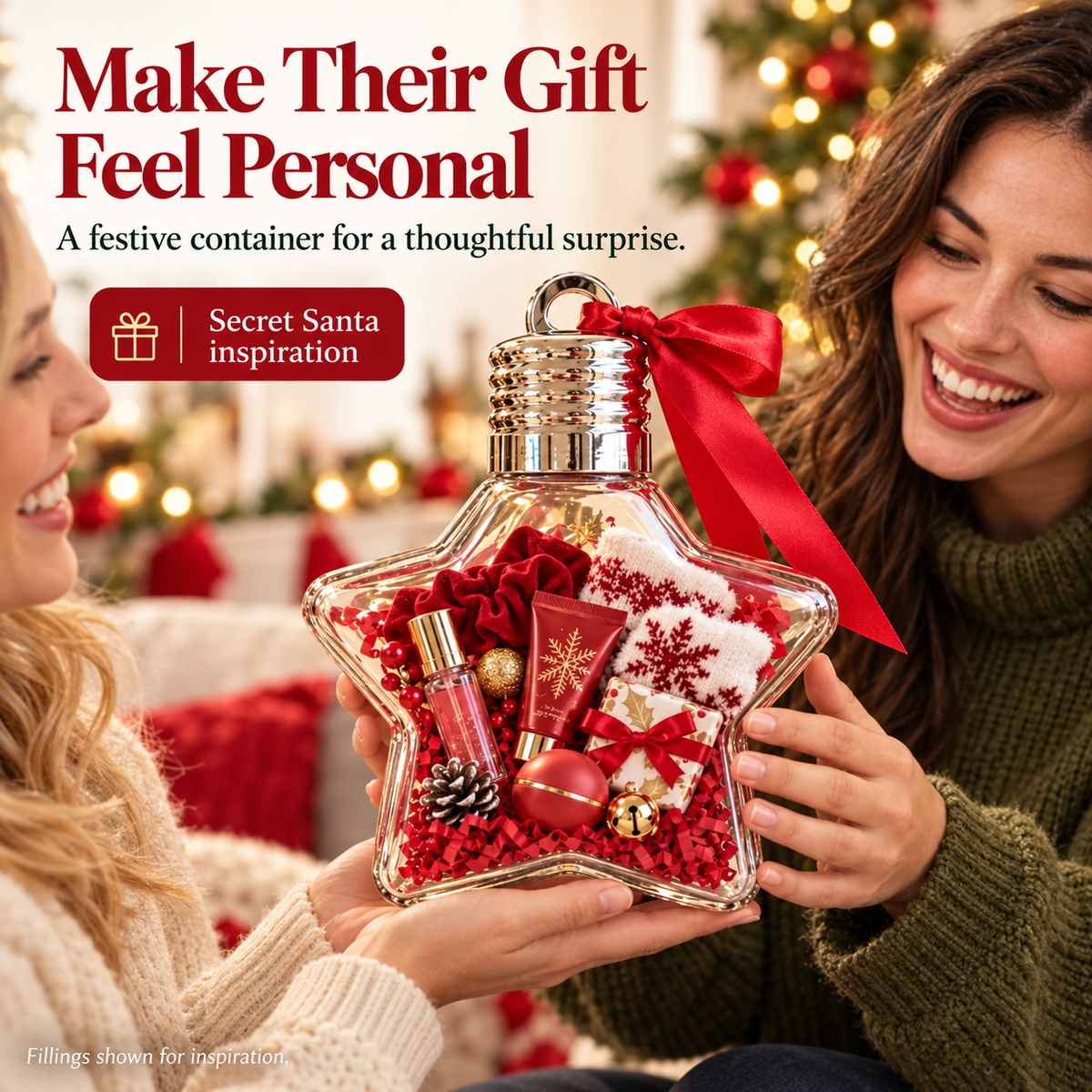 Zovarivo-Fillable Christmas Ornament Gift Container-UI4729
