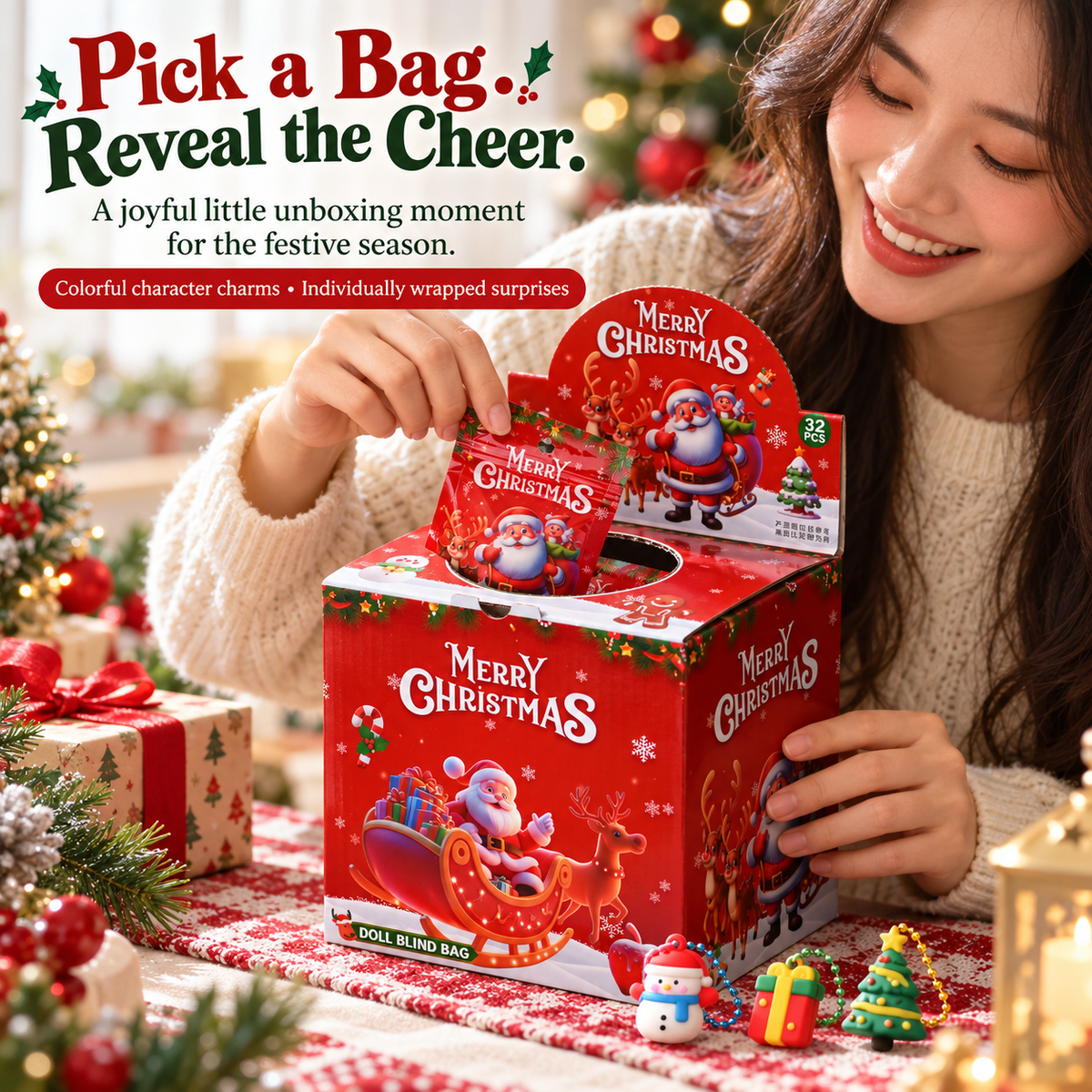 Zovarivo-32-Pack Christmas Charm Surprise Bags-YJ7740