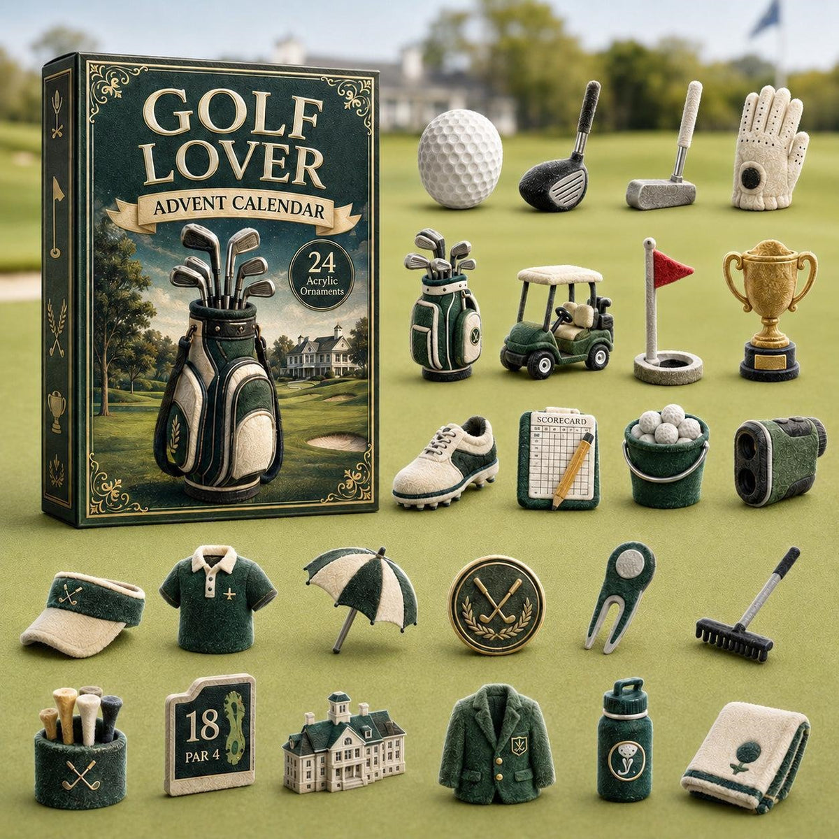 Zovarivo-24-Day Sports-Themed Ornament Advent Calendar-YJ7733