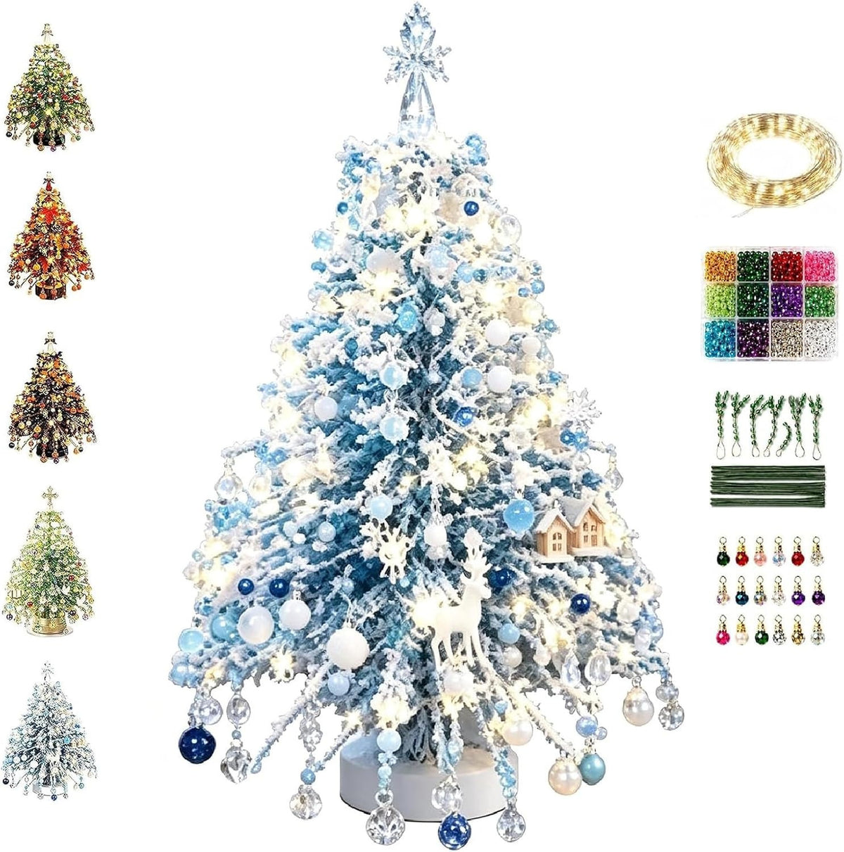 Zovarivo-DIY Beaded Christmas Tree Craft Kit-YJ8628