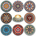 Zovarivo-8-Piece Printed Wooden Coaster Set-YJ7366