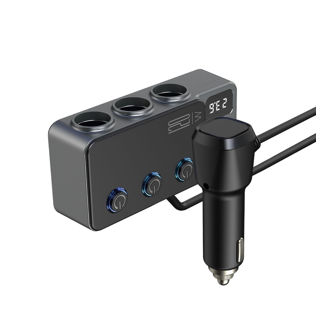 Zovarivo-120W Car Power Splitter with USB-C Charging & Individual Switches-GC5389