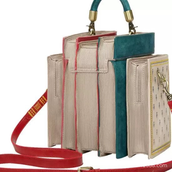 Zovarivo-Vintage Book-Stack Crossbody Handbag-JD9012