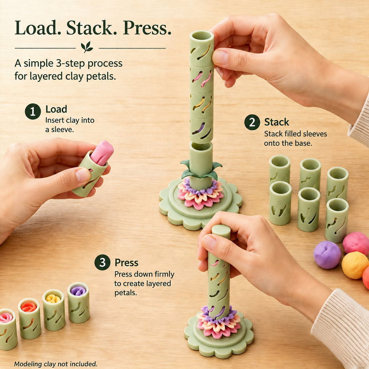 Zovarivo-Modular Clay Flower-Making Tool Set-YJ8791