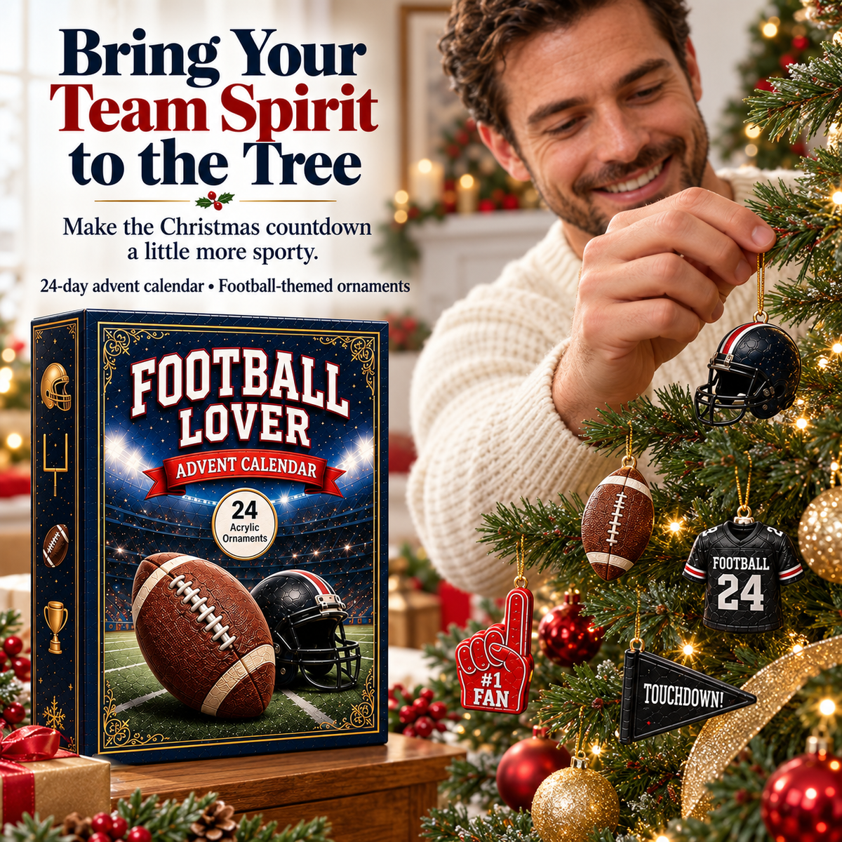 Zovarivo-24-Day Sports-Themed Ornament Advent Calendar-YJ7733