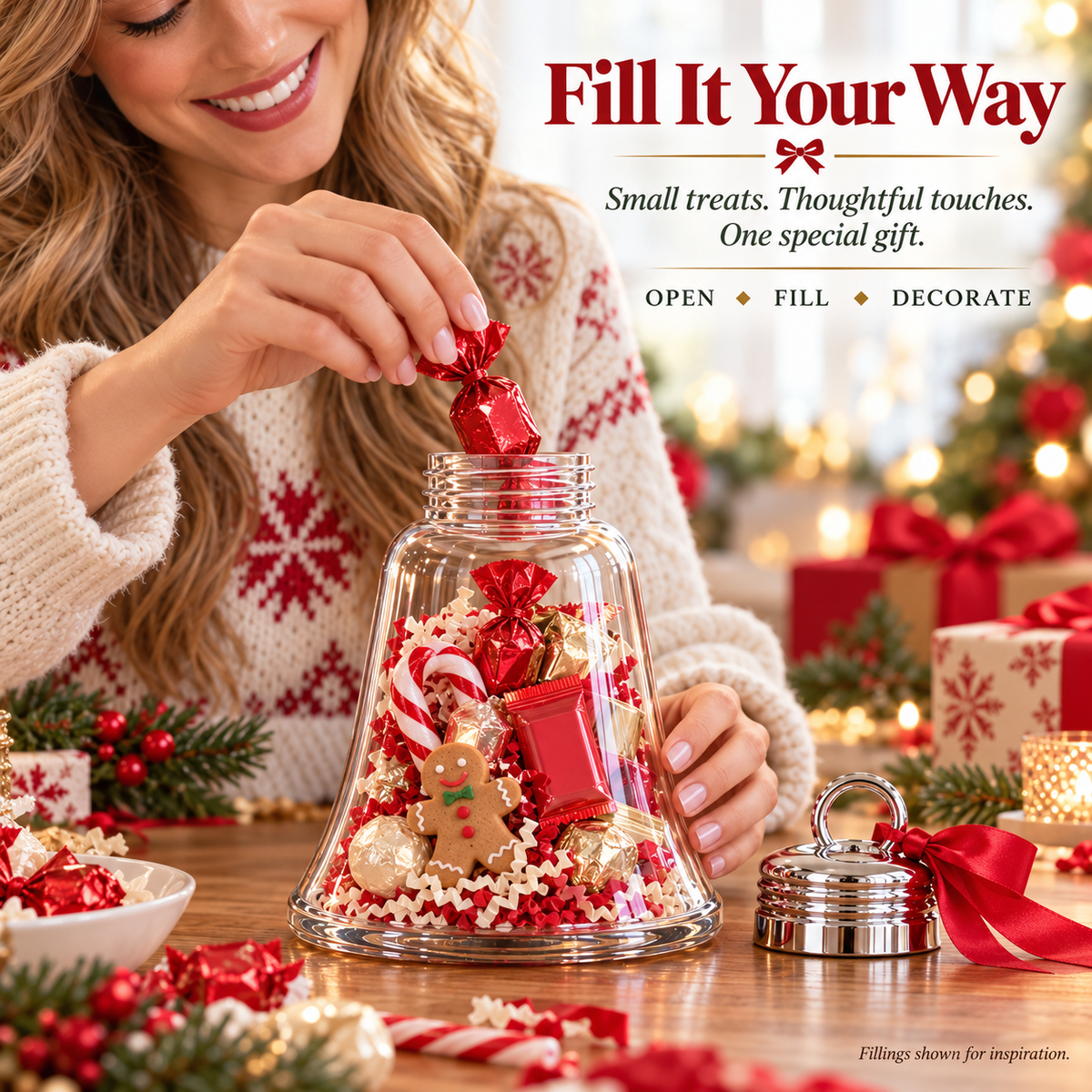Zovarivo-Fillable Christmas Ornament Gift Container-UI4729