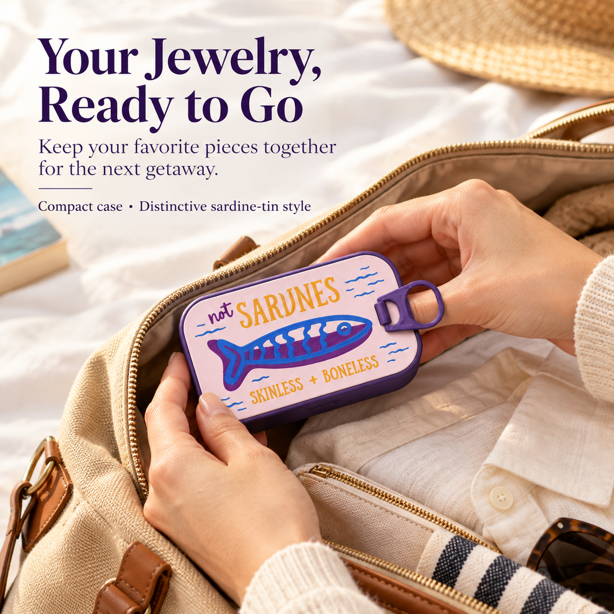 Zovarivo-Sardine-Tin Travel Jewelry Organizer-YE7748