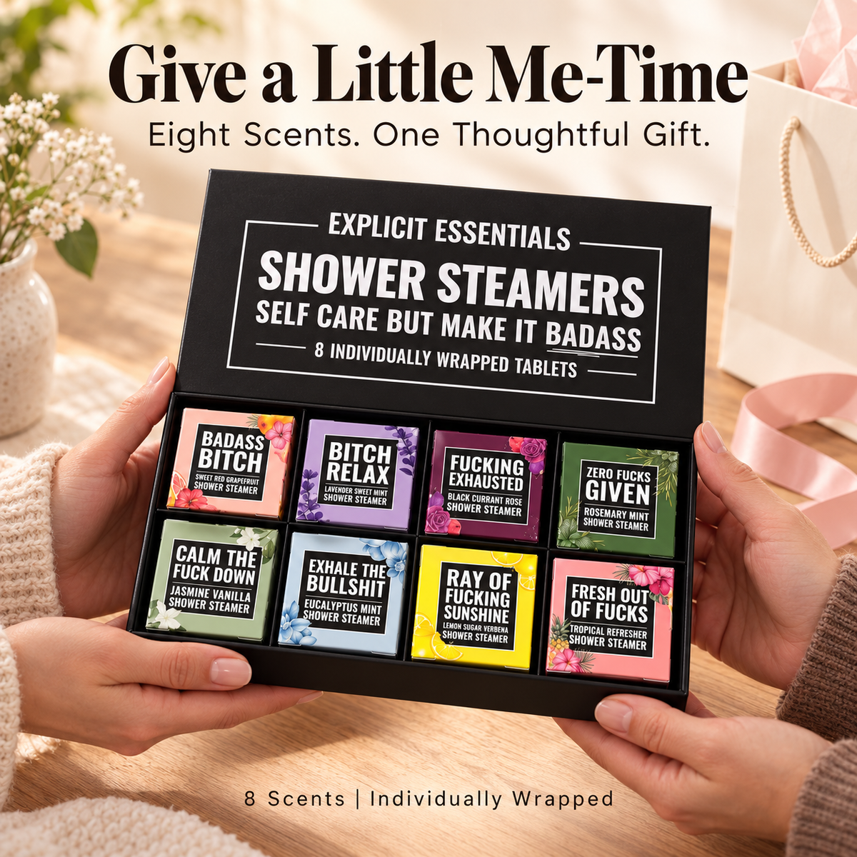 Zovarivo-8-Scent Shower Steamer Gift Set-JD7292